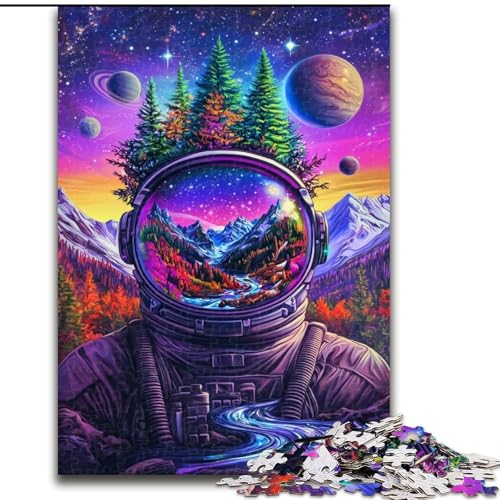 Puzzle für Teenager, 1000 Teile, Astronautenberge, Familienspiel, Stressabbau, schwierige Herausforderung, stärkt die Liebe zwischen Paaren (Größe 50x75cm) von LiJianXXE