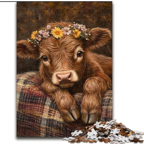 Puzzle für Teenager, 1000 Teile, Baby-Yak, für Kinder ab 14 Jahren, Lernspiel, Herausforderung, Spielzeug, Geschenk zum Geburtstag (Größe 50x75cm) von LiJianXXE