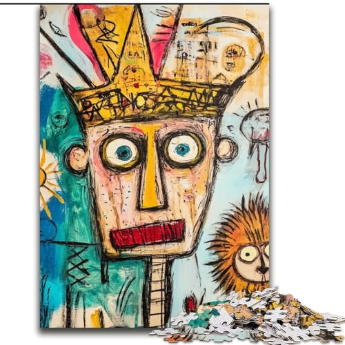 Puzzle für Teenager, 1000 Teile, Basquiat-Stil, für Kinder ab 14 Jahren, Lernspiel, Herausforderung, Spielzeug, Geschenk zum Geburtstag (Größe 50x75cm) von LiJianXXE