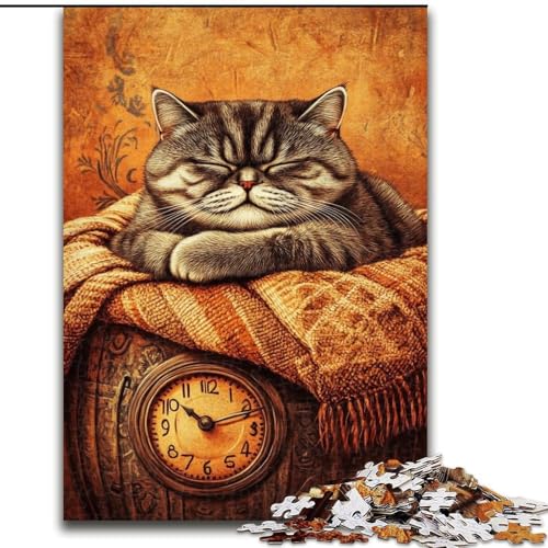 Puzzle für Teenager, 1000 Teile, Bauernhofkatze, Quizspiel, Wanddekoration, einzigartige Geburtstags (Größe 26x38cm) von LiJianXXE