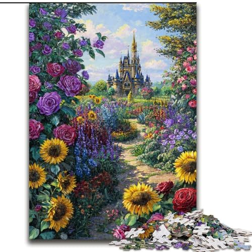 Puzzle für Teenager, 1000 Teile, Blumen, Sonnenblume, für Kinder ab 14 Jahren, Lernspiel, Herausforderung, Spielzeug, Geschenk zum Geburtstag (Größe 50x75cm) von LiJianXXE