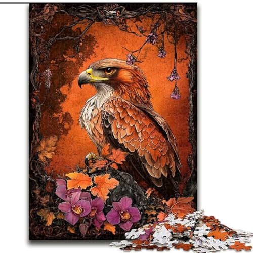 Puzzle für Teenager, 1000 Teile, Blumenadler, für Kinder ab 14 Jahren, Lernspiel, Herausforderung, Spielzeug, Geschenk zum Geburtstag (Größe 50x75cm) von LiJianXXE