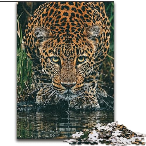 Puzzle für Teenager, 1000 Teile, Dschungelleopard, Lernspielzeug, ganze Familie (Größe 26x38cm) von LiJianXXE