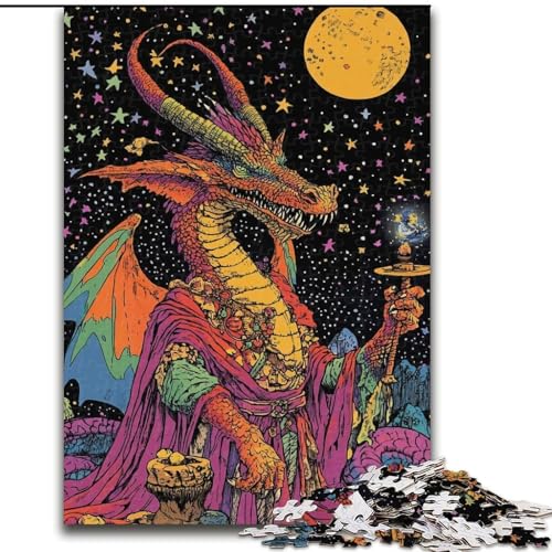 Puzzle für Teenager, 1000 Teile, Fantasy-Drache, Quizspiel, Wanddekoration, einzigartige Geburtstags (Größe 26x38cm) von LiJianXXE