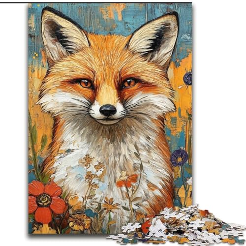 Puzzle für Teenager, 1000 Teile, Fuchstier, für Kinder ab 14 Jahren, Lernspiel, Herausforderung, Spielzeug, Geschenk zum Geburtstag (Größe 26x38cm) von LiJianXXE
