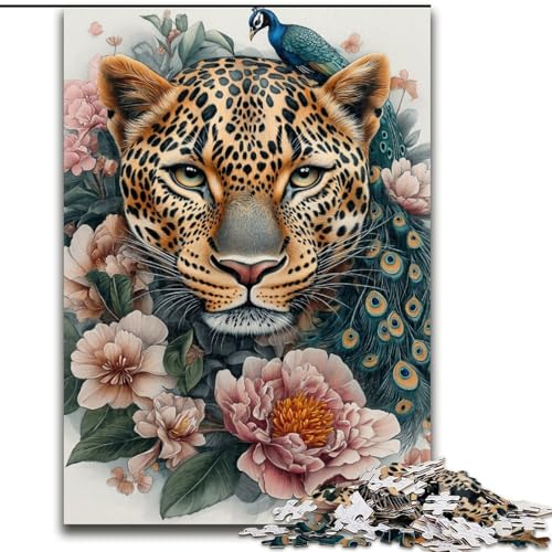 Puzzle für Teenager, 1000 Teile, Goldener Leopard, für Kinder ab 14 Jahren, Lernspiel, Herausforderung, Spielzeug, Geschenk zum Geburtstag (Größe 50x75cm) von LiJianXXE