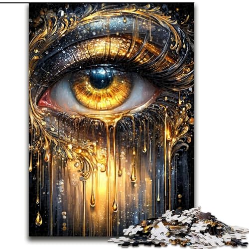 Puzzle für Teenager, 1000 Teile, Goldenes Auge, für Kinder ab 14 Jahren, Lernspiel, Herausforderung, Spielzeug, Geschenk zum Geburtstag (Größe 26x38cm) von LiJianXXE