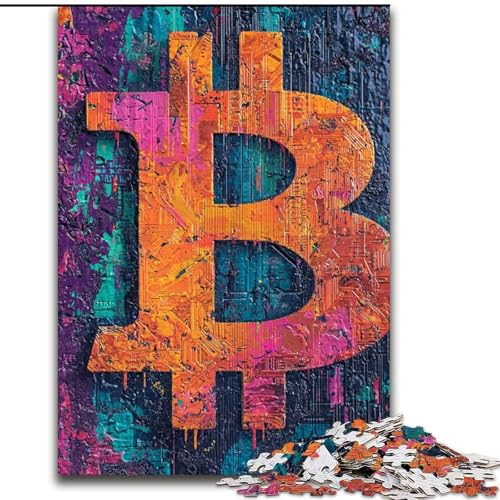 Puzzle für Teenager, 1000 Teile, Graffiti Bitcoin, für Kinder ab 14 Jahren, Lernspiel, Herausforderung, Spielzeug, Geschenk zum Geburtstag (Größe 50x75cm) von LiJianXXE