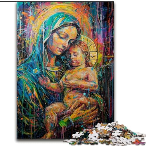 Puzzle für Teenager, 1000 Teile, Jesus-Graffiti, für Kinder ab 14 Jahren, Lernspiel, Herausforderung, Spielzeug, Geschenk zum Geburtstag (Größe 50x75cm) von LiJianXXE