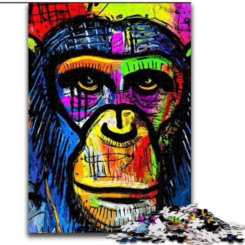 Puzzle für Teenager, 1000 Teile, Tieraffe, für Kinder ab 14 Jahren, Lernspiel, Herausforderung, Spielzeug, Geschenk zum Geburtstag (Größe 26x38cm) von LiJianXXE