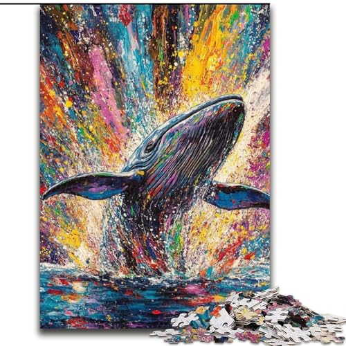 Puzzle für Teenager, 1000 Teile, Wal-Graffiti, für Kinder ab 14 Jahren, Lernspiel, Herausforderung, Spielzeug, Geschenk zum Geburtstag (Größe 26x38cm) von LiJianXXE
