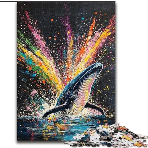 Puzzle für Teenager, 1000 Teile, Wal-Graffiti, für Kinder ab 14 Jahren, Lernspiel, Herausforderung, Spielzeug, Geschenk zum Geburtstag (Größe 50x75cm) von LiJianXXE
