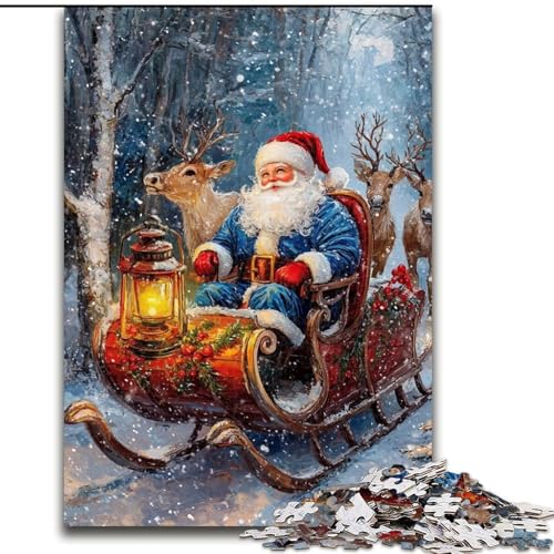 Puzzle für Teenager, 1000 Teile, Weihnachtsmann, Quizspiel, Wanddekoration, einzigartige Geburtstags (Größe 26x38cm) von LiJianXXE
