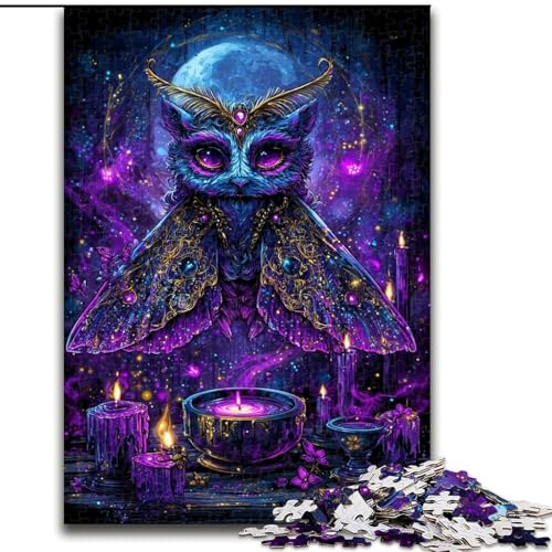 Puzzle für Teenager, 1000 Teile, geheimnisvolle Eule, für Kinder ab 14 Jahren, Lernspiel, Herausforderung, Spielzeug, Geschenk zum Geburtstag (Größe 26x38cm) von LiJianXXE