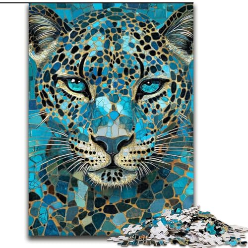 Puzzle für Teenager, 1000 Teile, komplizierter und lebendiger Leopard, für Kinder ab 14 Jahren, als Lernspiel, Herausforderung, Spielzeug, Geschenk zum Geburtstag (Größe 50x75cm) von LiJianXXE