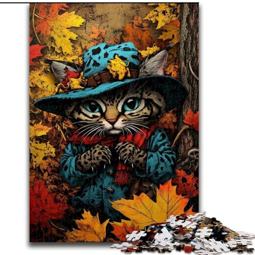 Puzzle für Teenager, 1000-teiliges Puzzle, Bauernhofkatze, Elefantenspielzeug, Denkspiel, Geburtstagsgeschenk, Geschenke, Wandkunst für Kinder ab 14 Jahren (Größe 26x38cm) von LiJianXXE
