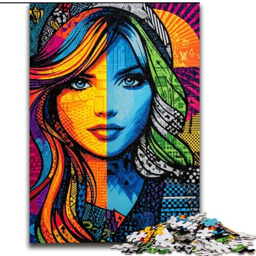 Puzzle für Teenager, 1000-teiliges Puzzle, Buntglas, Elefantenspielzeug, Denkspiel, Geburtstagsgeschenk, Geschenke, Wandkunst für Kinder ab 14 Jahren (Größe 50x75cm) von LiJianXXE