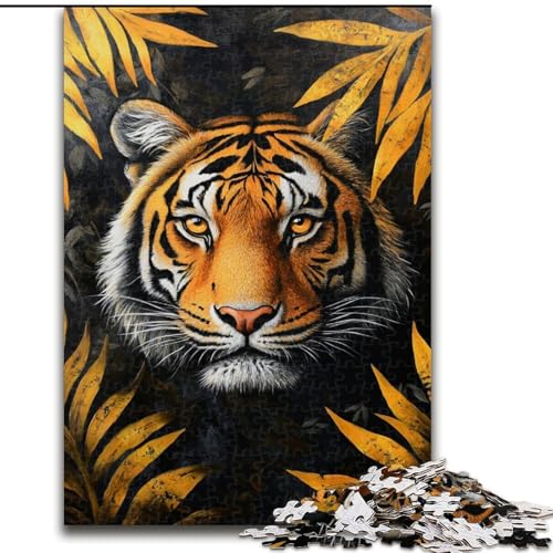 Puzzle für Teenager, 1000-teiliges Puzzle, Dschungeltiger, Elefantenspielzeug, Denkspiel, Geburtstagsgeschenk, Geschenke, Wandkunst für Kinder ab 14 Jahren (Größe 50x75cm) von LiJianXXE