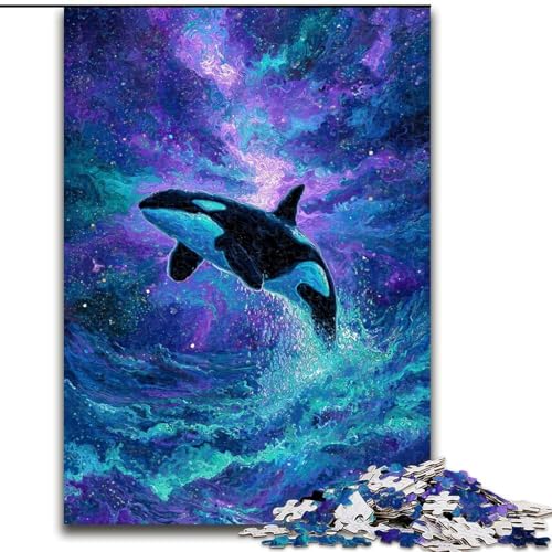 Puzzle für Teenager, 1000-teiliges Puzzle, Traumwal, Elefantenspielzeug, Denkspiel, Geburtstagsgeschenk, Geschenke, Wandkunst für Kinder ab 14 Jahren (Größe 26x38cm) von LiJianXXE