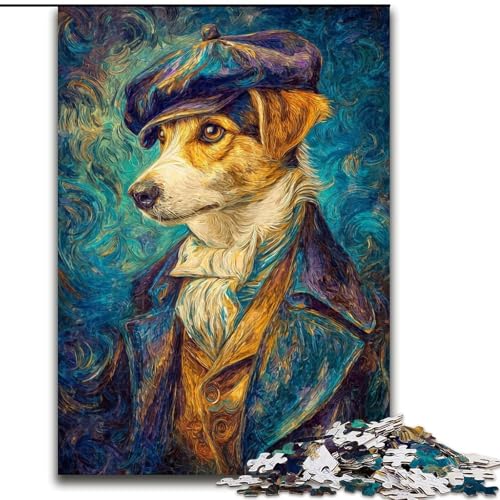 Puzzle für Teenager, 1000-teiliges Puzzle, Van Gogh-Hund, Elefantenspielzeug, Denkspiel, Geburtstagsgeschenk, Geschenke, Wandkunst für Kinder ab 14 Jahren (Größe 26x38cm) von LiJianXXE