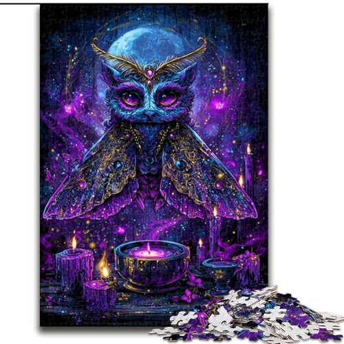Puzzle für Teenager, 1000-teiliges Puzzle Geheimnisvolle Eule, Elefantenspielzeug, Denkspiel, Geburtstagsgeschenk, Geschenke, Wandkunst für Kinder ab 14 Jahren (Größe 50x75cm) von LiJianXXE