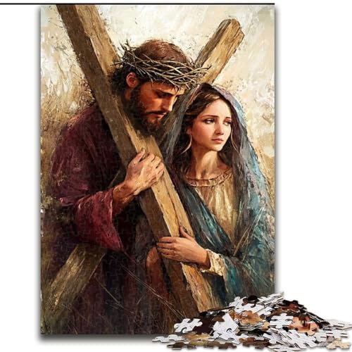 Puzzle für Teenager, 1000-teiliges Puzzle Jesus, Elefantenspielzeug, Denkspiel, Geburtstagsgeschenk, Geschenke, Wandkunst für Kinder ab 14 Jahren (Größe 50x75cm) von LiJianXXE