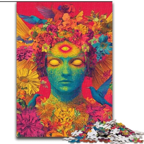Puzzle für Teenager, Art Girl, Familienspiel zum Stressabbau, schwierige Herausforderung, EIN Kunstwerk für Kinder ab 14 Jahren (Größe 50x75cm) von LiJianXXE