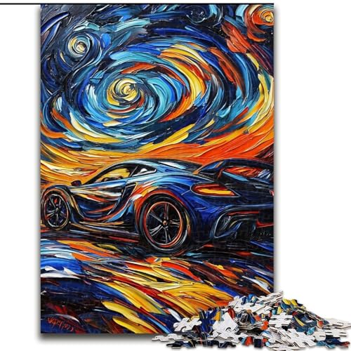 Puzzle für Teenager, Cooler Sportwagen, Familienspiel zum Stressabbau, schwierige Herausforderung, EIN Kunstwerk für Kinder ab 14 Jahren (Größe 50x75cm) von LiJianXXE