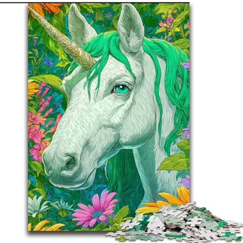 Puzzle für Teenager, Einhorn, Familienspiel, Stressabbau, schwierige Herausforderung, EIN Kunstwerk für Kinder ab 14 Jahren (Größe 50x75cm) von LiJianXXE