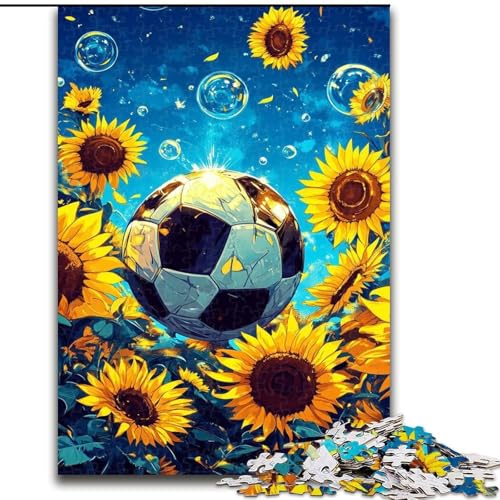 Puzzle für Teenager, Kunst-Fußball, Familienspiel, Stressabbau, schwierige Herausforderung, EIN Kunstwerk für Kinder ab 14 Jahren (Größe 26x38cm) von LiJianXXE