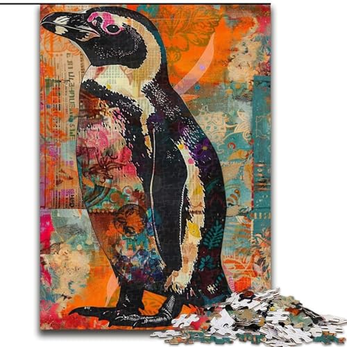Puzzle für Teenager, Pinguin, Familienspiel zum Stressabbau, schwierige Herausforderung, EIN Kunstwerk für Kinder ab 14 Jahren (Größe 26x38cm) von LiJianXXE