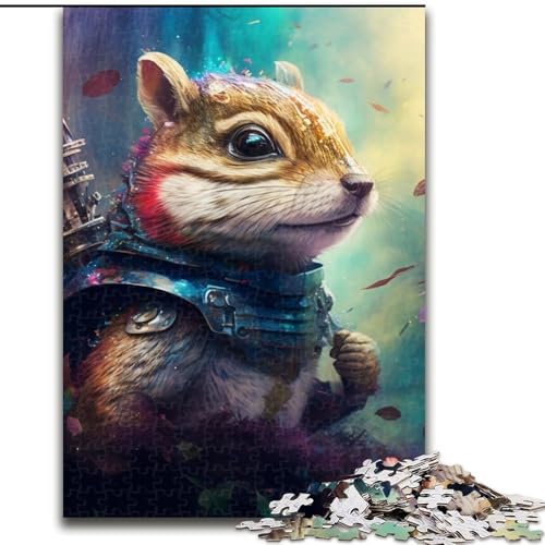 Puzzle mit 1000 Teilen, Streifenhörnchen, aus Holz, Eltern, Partner, Freunde – ab 14 Jahren, 50x75cm, für Heimdekoration, Gehirntraining von LiJianXXE