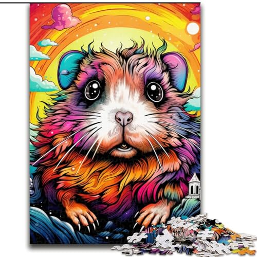 Puzzle mit 1000 Teilen, Tier-Meerschweinchen-Puzzle aus Pappe, anspruchsvolles DIY-Denkspiel, perfektes Familienspiel oder dekoratives Geschenk, 1000 Teile(26x38cm) von LiJianXXE