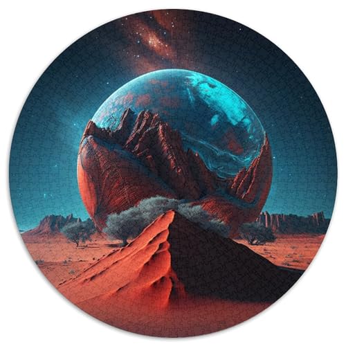 Puzzle mit 1000 Teilen, Weltraumplanet, rund, Puzzle 1000 Teile für Erwachsene, Heimdekoration und Urlaubsspaß, 67,5 x 67,5 cm Puzzle mit 1000 Teilen, Weltraumplanet, rund, Puzzle 1000 Teile für Erwachsene, Heimdekoration und Urlaubsspaß, 67,5 x 67,5 cm von LiJianXXE
