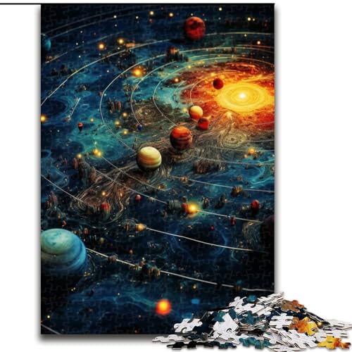 Puzzle mit 1000 Teilen, farbenfrohes Universum-Puzzle aus Pappe, anspruchsvolles DIY-Denkspiel, perfektes Familienspiel oder dekoratives Geschenk, 1000 Teile(26x38cm) von LiJianXXE