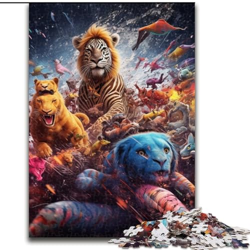 Puzzle mit 1000 Teilen für Erwachsene, Tierwelt-Puzzle, aus Pappe, anspruchsvolles Denkspiel für Teenager, perfekt als Heimdekoration oder Geschenk, 1000 Teile(26x38cm) von LiJianXXE