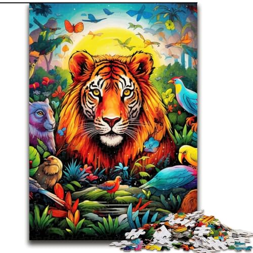 Puzzle mit 1000 Teilen für Erwachsene, afrikanische Tiere, aus Pappe, perfekt für Teenager und Sammler, ideale Heimdekoration und Reisegeschenk, 1000 Teile(26x38cm) von LiJianXXE
