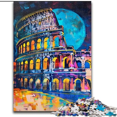 Puzzle mit 1000 Teilen für Teenager, Kolosseum, Familienaktivität, einzigartige Heimdekoration und Geschenke für Kinder ab 14 Jahren (Größe 50x75cm) von LiJianXXE