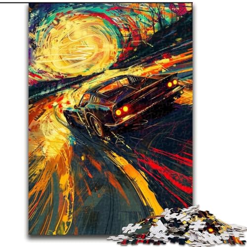 Puzzles für Erwachsene und Jugendliche, 1000 Teile, Cooles Sportauto, Lernspielzeug, einzigartige Geburtstags- und Geschenkideen für Kinder ab 14 Jahren (Größe 26x38cm) von LiJianXXE