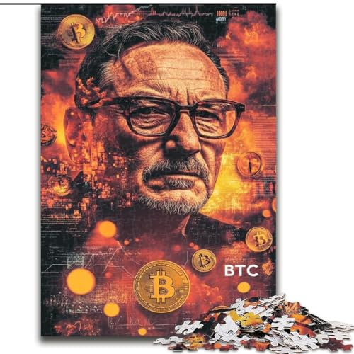 Puzzles für Erwachsene und Jugendliche, 1000-teiliges Puzzle Bitcoin, Lernspielzeug, einzigartige Geburtstags- und Geschenkideen für Kinder ab 14 Jahren (Größe 26x38cm) von LiJianXXE