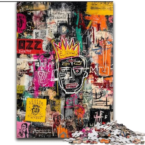 Puzzles für Erwachsene und Jugendliche, 1000-teiliges Puzzle Moderne Kunst von Basquiat, Lernspielzeug, einzigartige Geburtstags- und Geschenkideen für Kinder ab 14 Jahren (Größe 26x38cm) von LiJianXXE