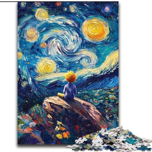 Puzzles für Erwachsene und Jugendliche, Puzzle Der kleine Prinz des Nachthimmels, Familienspiel, Geburtstagsgeschenke, Herausforderung, hoher Schwierigkeitsgrad (Größe 26x38cm) von LiJianXXE