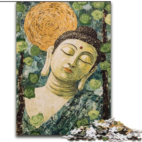 Puzzles für Erwachsene und Jugendliche, schlafende Buddha-Kunst, für 14+, anspruchsvolles Spiel als Geschenk für die ganze Familie und Freunde (Größe 26x38cm) von LiJianXXE