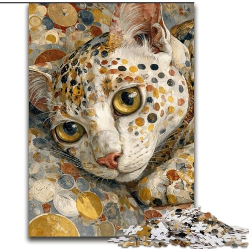 Puzzles für Teenager, 1000 Puzzles, Katzenkunst, helfen dem Gehirn, süchtig machendes Spielzeug zu trainieren, um Geduld zu fördern und das Gedächtnis zu verbessern (Größe 26x38cm) von LiJianXXE