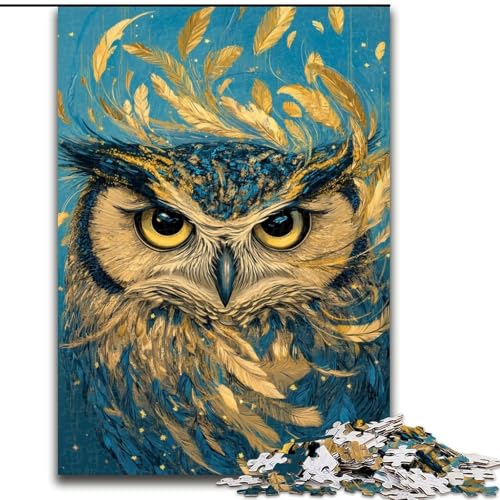 Puzzles für Teenager, 1000-teiliges Puzzle Eulenkunst, Familienunterhaltungsspielzeug ganze Familie ab 14 Jahren (Größe 26x38cm) von LiJianXXE