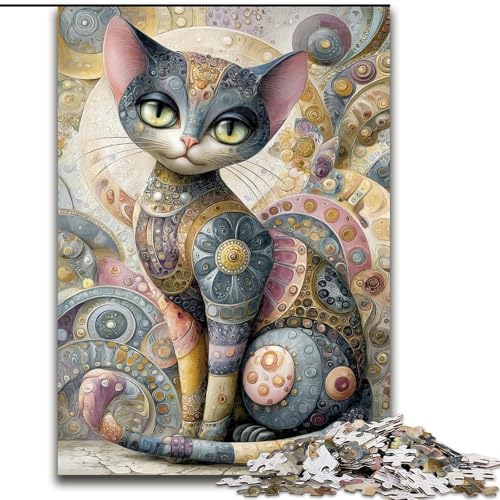 Puzzles für Teenager, 1000-teiliges Puzzle Katzenkunst, Familienunterhaltungsspielzeug ganze Familie ab 14 Jahren (Größe 26x38cm) von LiJianXXE