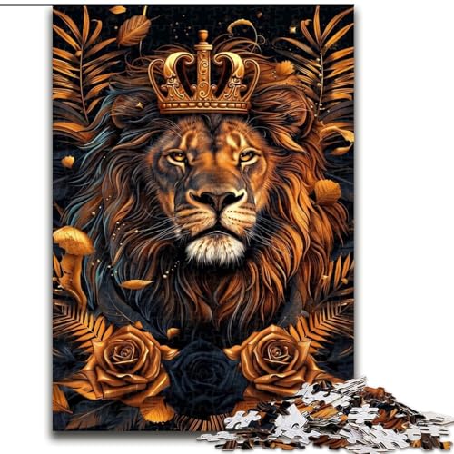 Puzzles für Teenager, 1000-teiliges Puzzle König der Löwen, Familienunterhaltungsspielzeug ganze Familie ab 14 Jahren (Größe 26x38cm) von LiJianXXE