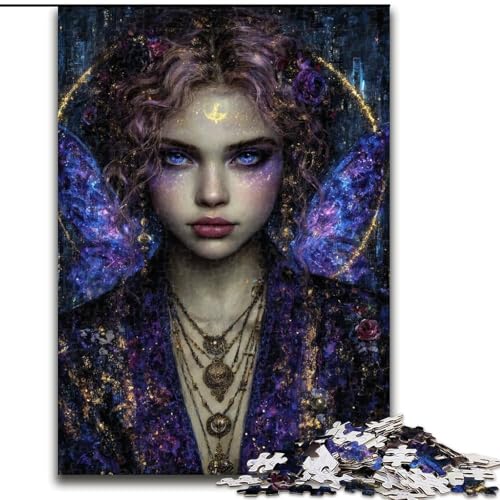 Puzzles für Teenager, 1000-teiliges Puzzle Mysteriöses Elfenmädchen, Familienunterhaltungsspielzeug ganze Familie ab 14 Jahren (Größe 26x38cm) von LiJianXXE