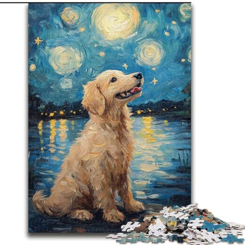 Puzzles für Teenager, 1000-teiliges Puzzle Nachthimmelhund, Familienunterhaltungsspielzeug ganze Familie ab 14 Jahren (Größe 50x75cm) von LiJianXXE