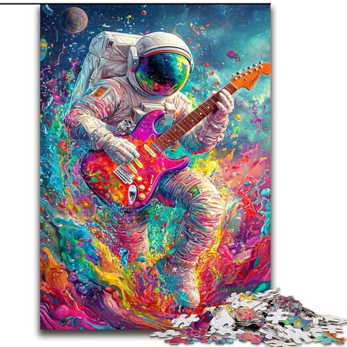 Puzzles für Teenager, 1000-teiliges Puzzle Psychedelic Astronaut, Familienunterhaltungsspielzeug ganze Familie ab 14 Jahren (Größe 26x38cm) von LiJianXXE